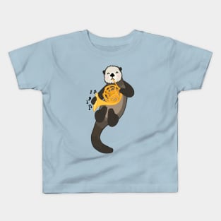 French Horn Sea Otter Kids T-Shirt